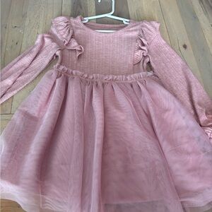 Cat & Jack Blush Ruffle Sleeve Dress
